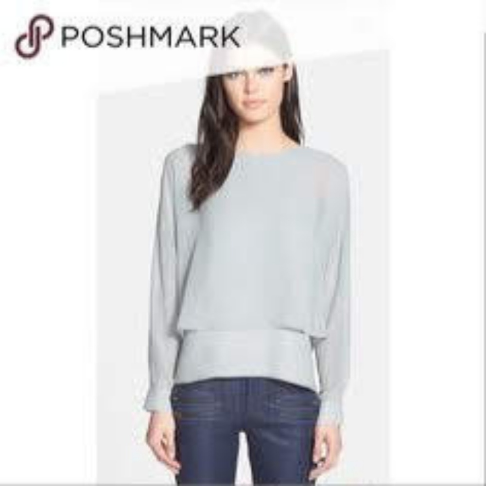 Top Shop Light Blue Layered Blouse